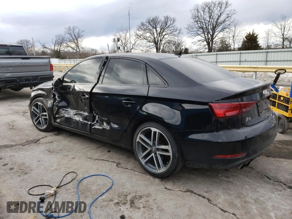 2019 Audi A3 Sedan Premium with VIN WAUAUGFF6KA085093, listed as a Copart auction lot 47072275 with 58,012 mi miles and Salvage Title. Bid and sale history available at carsss.com. Image 2.