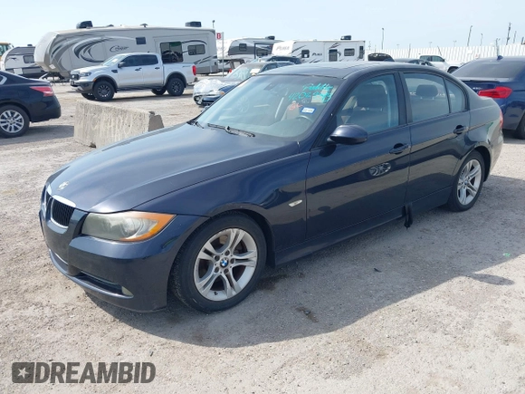 2008 BMW 3 Series 328i with VIN WBAVA375X8NL47238, listed as a IAAI auction lot 42029393 with 146,664 mi miles. Bid and sale history available at carsss.com. Image 2.
