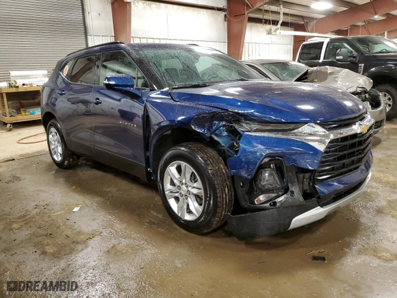 2022 Chevrolet Blazer LT with VIN 3GNKBCR41NS214139, listed as a Copart auction lot 47944735 with 14,441 mi miles and Salvage Title. Bid and sale history available at carsss.com. Image 4.