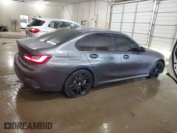 2019 BMW 3 Series 330i xDrive with VIN WBA5R7C57KAJ86027, listed as a Copart auction lot 61203435 with 41,486 mi miles and Salvage title. Bid and sale history available at DreamBid. Image 3.