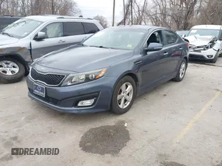 2015 Kia Optima LX with VIN 5XXGM4A74FG483165, listed as a IAAI auction lot 41117924 with 167,329 mi miles. Bid and sale history available at carsss.com. Image 2.