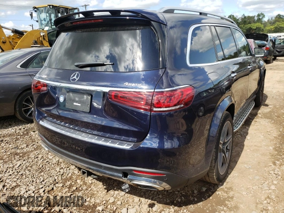 2020 Mercedes-Benz GLS with VIN 4JGFF8GE2LA175045, listed as a Copart auction lot 59666072 with 25,607 mi miles. Bid and sale history available at carsss.com. Image 4.