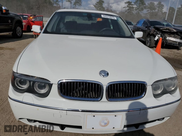 2004 BMW 7 Series 745Li z VIN WBAGN635C4DS52148, wystawiony jako Copart lot #44372875 z przebiegiem Nie podano mil oraz Czysty tytuł • Clean title. Historia ofert i sprzedaży dostępna na DreamBid. Obrazek 5.