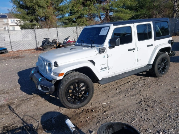 2023 Jeep Wrangler 4xe Sahara with VIN 1C4JJXP61PW684682, listed as a IAAI auction lot 40998281 with 41,138 mi miles. Bid and sale history available at carsss.com. Image 17.