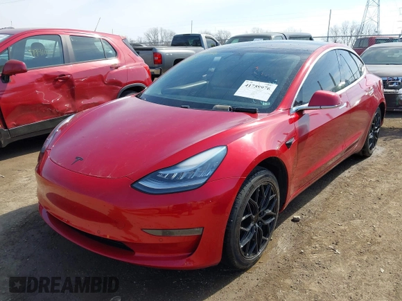2020 Tesla Model 3 Long Range with VIN 5YJ3E1EB9LF666066, listed as a IAAI auction lot 41759976 with 69,323 mi miles. Bid and sale history available at carsss.com. Image 19.