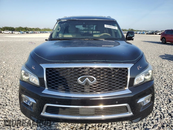 2015 Infiniti QX80 with VIN JN8AZ2NF5F9573374, listed as a Copart auction lot 57489775 with 128,848 mi miles and Salvage title. Bid and sale history available at DreamBid. Image 5.