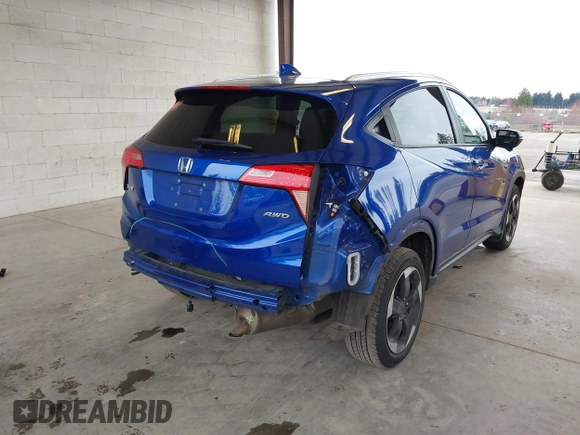 2018 Honda HR-V EX-L Navi with VIN 3CZRU6H79JM727548, listed as a IAAI auction lot 41809410 with 63,730 mi miles. Bid and sale history available at carsss.com. Image 4.