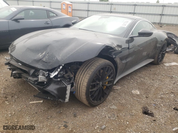 2023 Aston Martin Vantage with VIN SCFSMGAW7PGN07196, listed as a Copart auction lot 55477894 with 2,195 mi miles and Salvage Title. Bid and sale history available at carsss.com. Image 1.