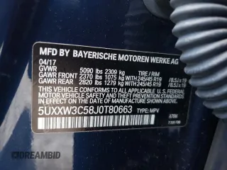 2018 BMW X4 xDrive28i with VIN 5UXXW3C58J0T80663, listed as a Copart auction lot 72162282 with 85,891 mi miles. Bid and sale history available at carsss.com. Image 14.