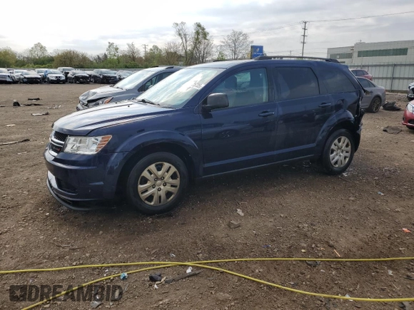 2017 Dodge Journey SE z VIN 3C4PDCAB0HT563603, wystawiony jako Copart lot #56025735 z przebiegiem 118 791 mil mil oraz Szkoda całkowita • Salvage title. Historia ofert i sprzedaży dostępna na DreamBid. Obrazek 1.