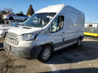 2018 Ford Transit with VIN 1FTYR2XG9JKA17313, listed as a Copart auction lot 46813815 with 96,790 mi miles and Salvage title. Bid and sale history available at DreamBid. Image 1.