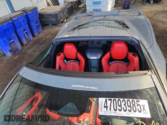 2024 Chevrolet Corvette 2LT z VIN 1G1YB2D48R5108901, wystawiony jako Copart lot #47093985 z przebiegiem 9 730 mil mil oraz Szkoda całkowita • Salvage title. Historia ofert i sprzedaży dostępna na DreamBid. Obrazek 12.