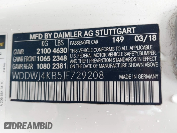 2018 Mercedes-Benz C 300 с VIN WDDWJ4KB5JF729208, выставлен на аукционе IAAI как лот 41937993 с пробегом 65 037 миль миль и . История ставок и продаж доступна на DreamBid. Изображение 9.
