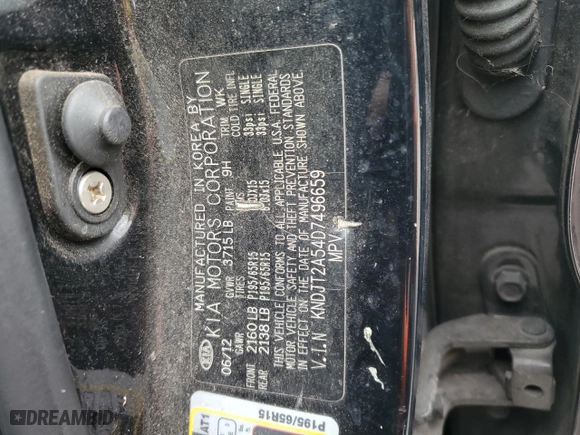 2013 Kia Soul with VIN KNDJT2A54D7496659, listed as a Copart auction lot 45803135 with 165,902 mi miles and Salvage Title. Bid and sale history available at carsss.com. Image 13.