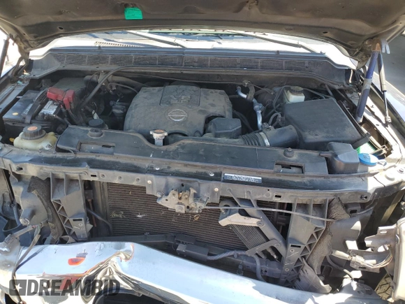 2012 Nissan Titan SV with VIN 1N6AA0ED3CN331091, listed as a Copart auction lot 57805625 with 106,693 mi miles and Salvage title. Bid and sale history available at DreamBid. Image 11.
