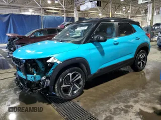 2021 Chevrolet TrailBlazer RS with VIN KL79MTSL4MB073853, listed as a Copart auction lot 45943535 with 62,253 mi miles and Salvage Title. Bid and sale history available at carsss.com. Image 1.