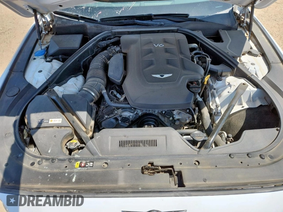 2018 Genesis G80 3.8L with VIN KMHGN4JE6JU216605, listed as a Copart auction lot 61950305 with 34,919 mi miles and Salvage title. Bid and sale history available at DreamBid. Image 11.