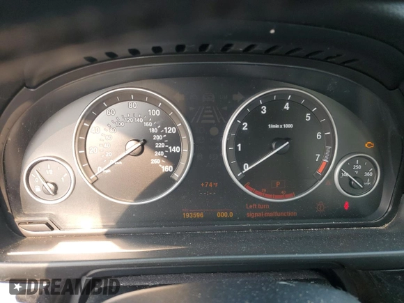 2011 BMW 5 Series 535i with VIN WBAFR7C58BC607651, listed as a Copart auction lot 67553084 with 193,596 mi miles and Non Repairable. Bid and sale history available at carsss.com. Image 9.