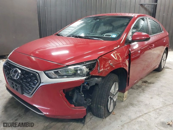 2020 Hyundai Ioniq Hybrid Blue with VIN KMHC65LC4LU227764, listed as a IAAI auction lot 41759807 with 54,598 mi miles. Bid and sale history available at carsss.com. Image 2.
