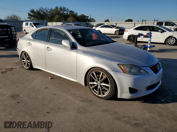2008 Lexus IS with VIN JTHBK262X82079988, listed as a Copart auction lot 73482344 with 316,599 mi miles and Salvage Title. Bid and sale history available at carsss.com. Image 4.