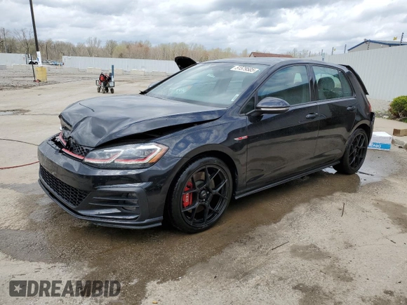 2019 Volkswagen GTI S z VIN 3VW6T7AU6KM027387, wystawiony jako Copart lot #51579585 z przebiegiem 73 586 mil mil oraz Szkoda całkowita • Salvage title. Historia ofert i sprzedaży dostępna na DreamBid. Obrazek 1.