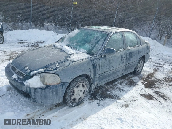 1998 Honda Civic EX with VIN 2HGEJ8647WH603464, listed as a IAAI auction lot 41376762 with 174,990 mi miles. Bid and sale history available at carsss.com. Image 2.