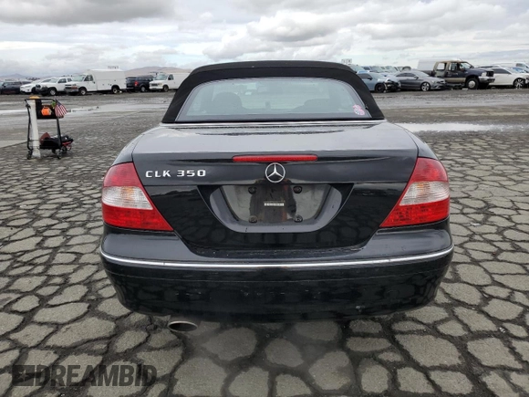 2007 Mercedes-Benz CLK 350 with VIN WDBTK56F27F207673, listed as a Copart auction lot 82643764 with 84,260 mi miles and Salvage Title. Bid and sale history available at DreamBid. Image 6.