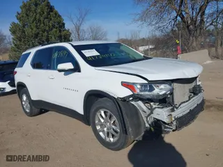 2018 Chevrolet Traverse LT Cloth with VIN 1GNEVGKW5JJ105265, listed as a IAAI auction lot 41784147 with 144,634 mi miles. Bid and sale history available at carsss.com. Image 1.