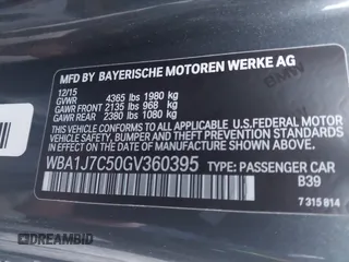 2016 BMW 2 Series M235i with VIN WBA1J7C50GV360395, listed as a IAAI auction lot 41158426 with 81,208 mi miles. Bid and sale history available at carsss.com. Image 9.
