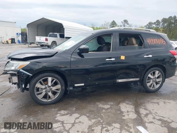 2014 Nissan Pathfinder Platinum with VIN 5N1AR2MM2EC654678, listed as a IAAI auction lot 41983035 with 140,989 mi miles and . Bid and sale history available at DreamBid. Image 14.