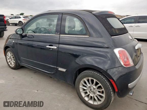 2012 FIAT 500 Lounge with VIN 3C3CFFER3CT370540, listed as a Copart auction lot 53429575 with 104,027 mi miles and Salvage title. Bid and sale history available at DreamBid. Image 2.