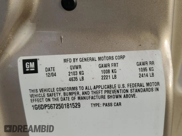 2005 Cadillac CTS with VIN 1G6DP567250181529, listed as a Copart auction lot 76840944 with 64,175 mi miles and Salvage Title. Bid and sale history available at carsss.com. Image 13.
