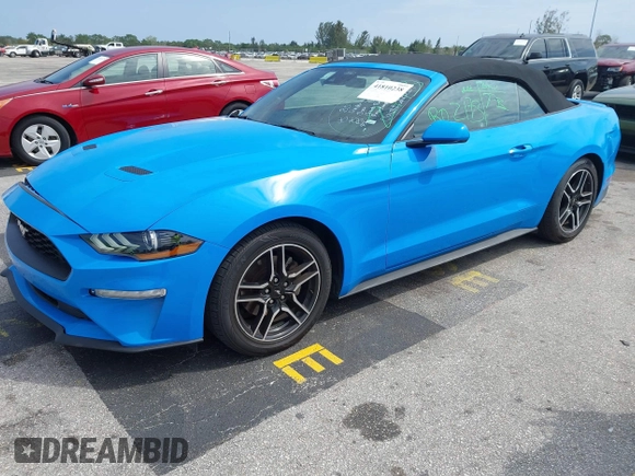 2022 Ford Mustang EcoBoost with VIN 1FATP8UH7N5124791, listed as a IAAI auction lot 41810238 with 57,185 mi miles. Bid and sale history available at carsss.com. Image 18.