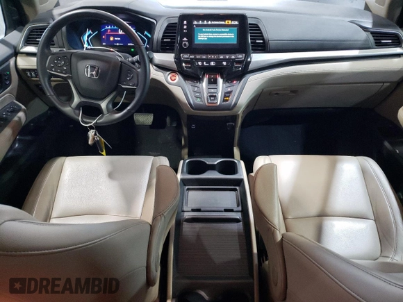 2024 Honda Odyssey EX-L with VIN 5FNRL6H68RB005052, listed as a Copart auction lot 53072325 with 34,758 mi miles and Salvage Title. Bid and sale history available at DreamBid. Image 8.