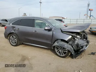 2017 Acura MDX Sport Hybrid w/Advance Pkg with VIN 5FRYD7H71HB000196, listed as a Copart auction lot 75695694 with 0 mi miles and Salvage Title. Bid and sale history available at carsss.com. Image 4.