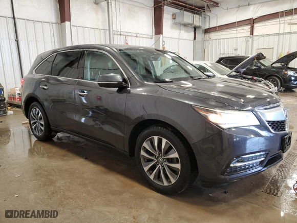 2016 Acura MDX w/Tech with VIN 5FRYD4H40GB030955, listed as a Copart auction lot 43735735 with NaN miles and Salvage Title. Bid and sale history available at carsss.com. Image 4.
