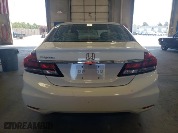2013 Honda Civic LX with VIN 19XFB2F52DE097346, listed as a Copart auction lot 55396225 with 104,704 mi miles and Salvage Title. Bid and sale history available at DreamBid. Image 6.