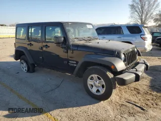 2018 Jeep Wrangler JK Unlimited Sport with VIN 1C4BJWDG9JL834963, listed as a Copart auction lot 83108454 with 22,298 mi miles and Salvage Title. Bid and sale history available at carsss.com. Image 4.