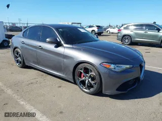 2018 Alfa Romeo Giulia Ti with VIN ZARFAECN3J7569919, listed as a IAAI auction lot 41674745 with 56,090 mi miles. Bid and sale history available at carsss.com. Image 1.