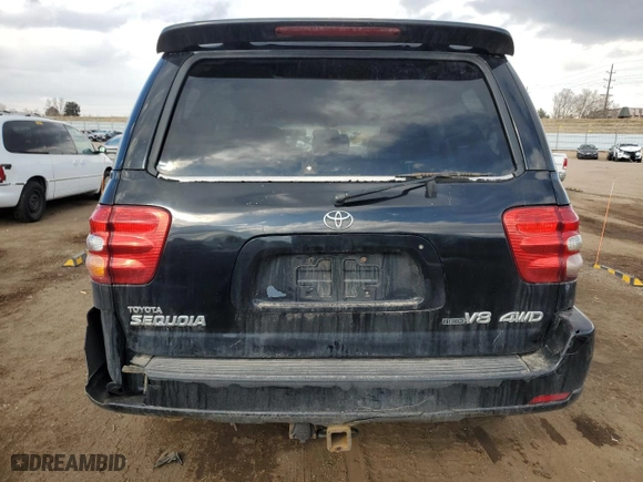 2004 Toyota Sequoia Limited with VIN 5TDBT48A04S208483, listed as a Copart auction lot 45672095 with 262,847 mi miles and Salvage Title. Bid and sale history available at carsss.com. Image 6.