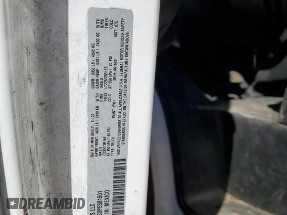2023 Ram ProMaster Cargo with VIN 3C6MRVHG0PE581501, listed as a Copart auction lot 73074274 with 10,510 mi miles and Salvage Title. Bid and sale history available at carsss.com. Image 13.