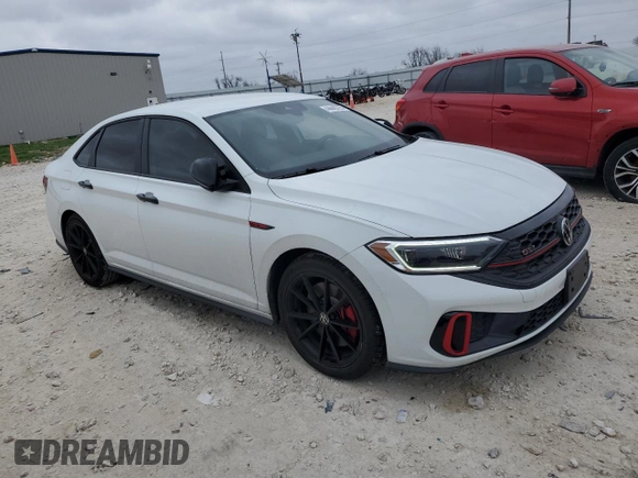 2024 Volkswagen Jetta 40th Anniversary Edition with VIN 3VW8T7BUXRM036014, listed as a Copart auction lot 44445725 with 4,625 mi miles and Salvage title. Bid and sale history available at DreamBid. Image 4.