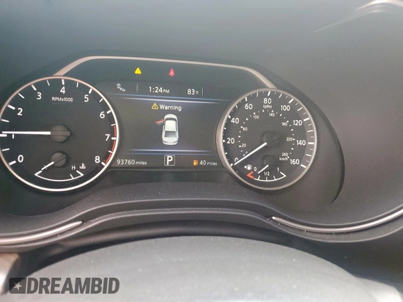 2017 Nissan Maxima S with VIN 1N4AA6AP8HC402865, listed as a Copart auction lot 55953805 with 93,760 mi miles and Salvage title. Bid and sale history available at DreamBid. Image 9.
