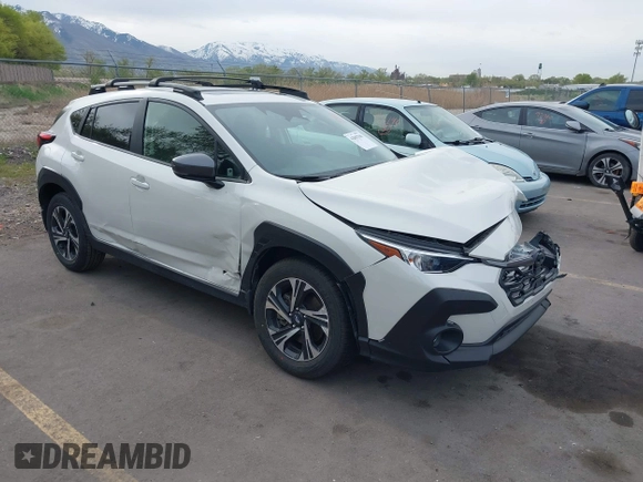 2024 Subaru Crosstrek Premium with VIN JF2GUADC0R8302580, listed as a IAAI auction lot 42087580 with 13,766 mi miles and . Bid and sale history available at DreamBid. Image 1.