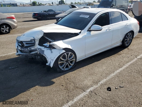 2015 Mercedes-Benz C-Class C 300 with VIN 55SWF4JB4FU055687, listed as a Copart auction lot 64046974 with 0 mi miles and Salvage Title. Bid and sale history available at carsss.com. Image 1.