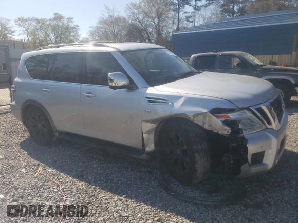 2018 Nissan Armada Platinum with VIN JN8AY2NE8J9730351, listed as a Copart auction lot 50538815 with 114,841 mi miles and Salvage Title. Bid and sale history available at carsss.com. Image 4.