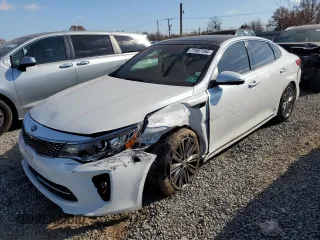 2016 Kia Optima SXL Turbo with VIN 5XXGV4L27GG065442, listed as a Copart auction lot 77587194 with 119,234 mi miles and Salvage Title. Bid and sale history available at carsss.com. Image 1.