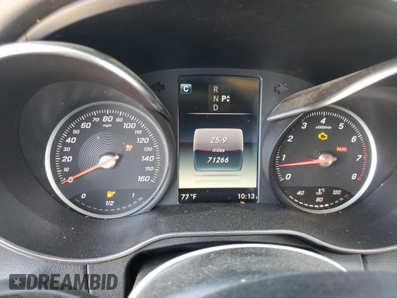 2017 Mercedes-Benz C 300 with VIN 55SWF4JB2HU206691, listed as a Copart auction lot 66406735 with 71,266 mi miles and Clean title. Bid and sale history available at DreamBid. Image 9.