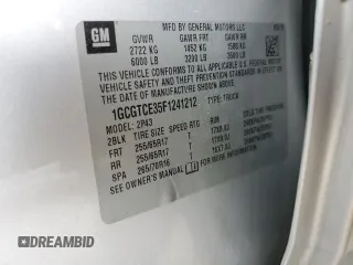 2015 Chevrolet Colorado 4WD Z71 with VIN 1GCGTCE35F1241212, listed as a Copart auction lot 57625975 with 195,988 mi miles and Salvage title. Bid and sale history available at DreamBid. Image 12.
