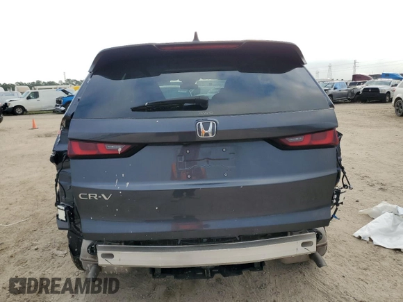 2025 Honda CR-V EX with VIN 2HKRS4H46SH405950, listed as a Copart auction lot 43325855 with 7,701 mi miles and Salvage Title. Bid and sale history available at DreamBid. Image 6.